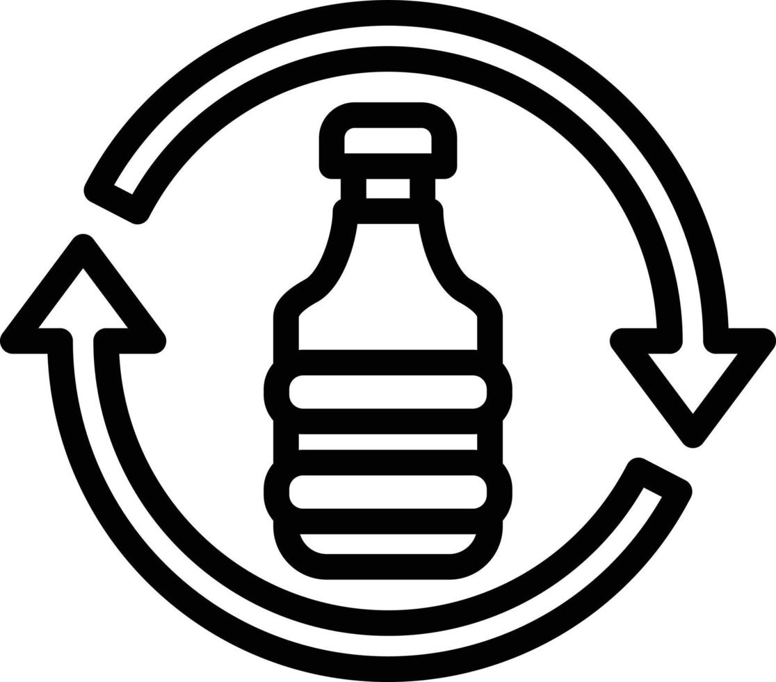 vector ontwerp plastic recycle icoon stijl