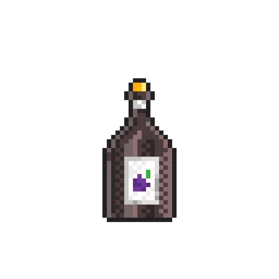 drinken fles in pixel kunst stijl vector