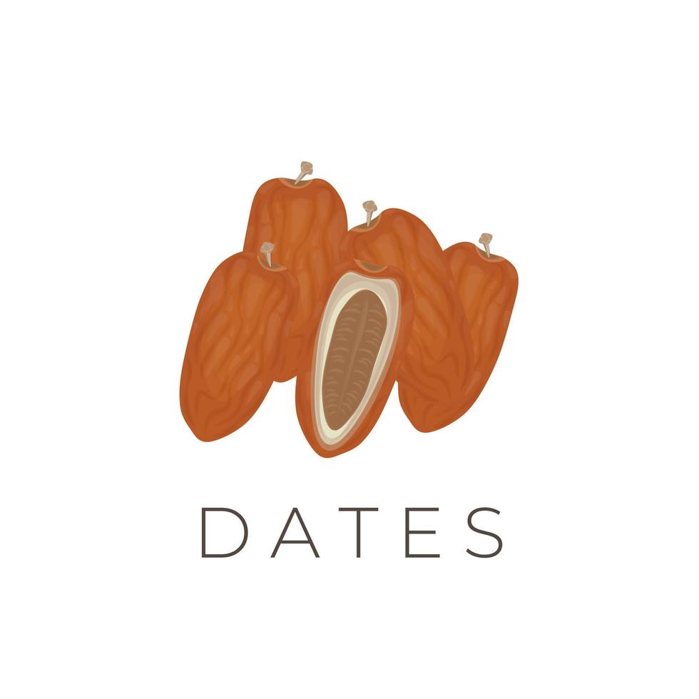 Arabisch datum fruit illustratie logo eid voedsel en Ramadan vastend vector