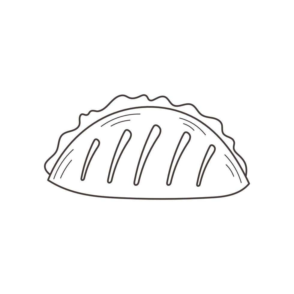 Quesadilla tekening element vector