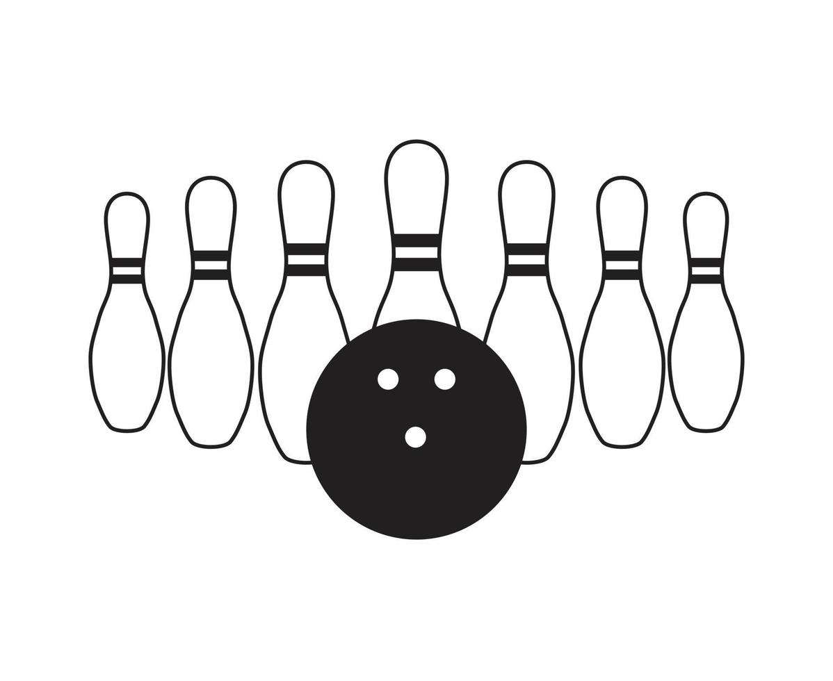 vector schets bowling illustratie