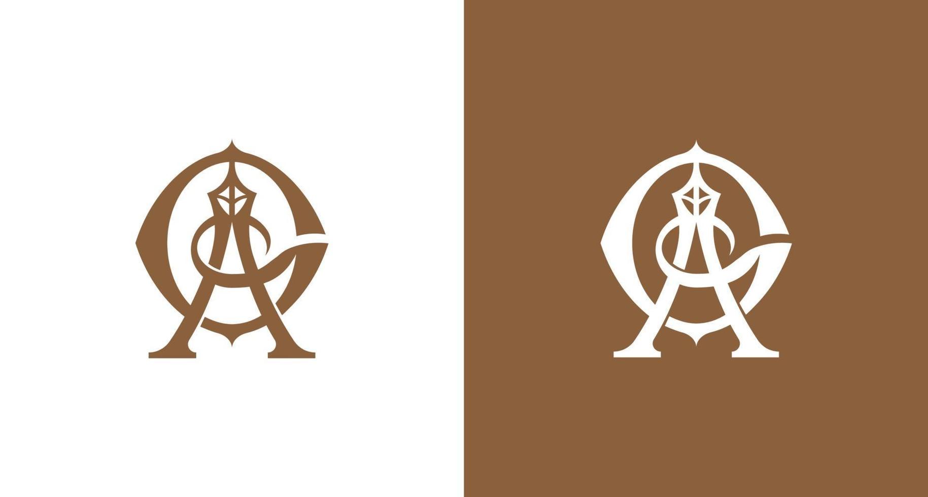 luxe en stijlvolle letter ag en diamant, toren monogram logo set vector