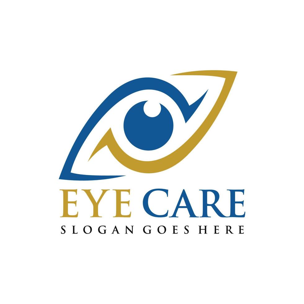 oog zorg logo ontwerp vector
