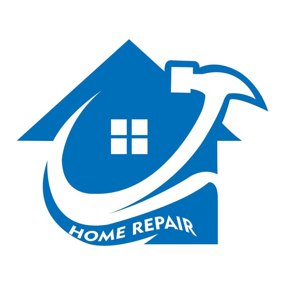 huis reparatie logo. huis, echt landgoed, bouw, gebouw logo. vector huis. gereedschap icoon. huis teken reparatie. huis reparatie icoon.