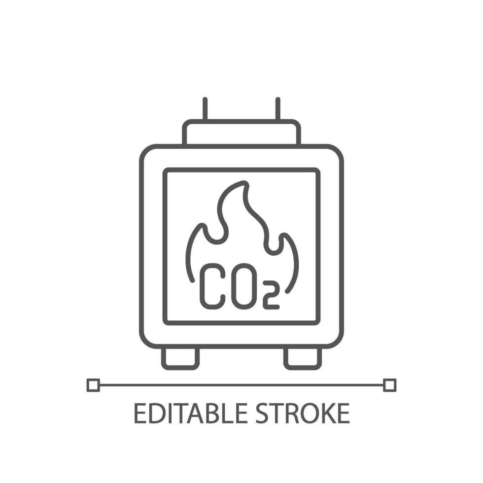 residentiële houtgestookte lineaire pictogram vector