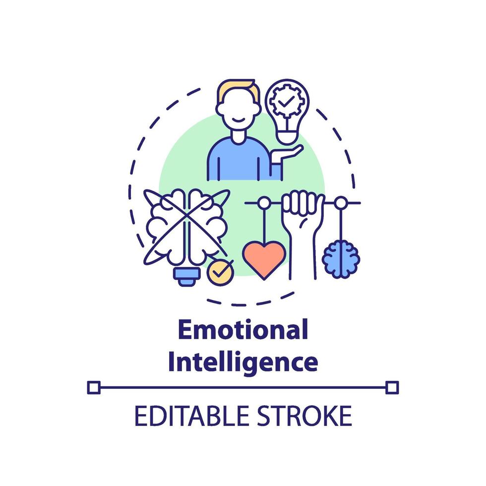 emotionele intelligentie concept pictogram vector