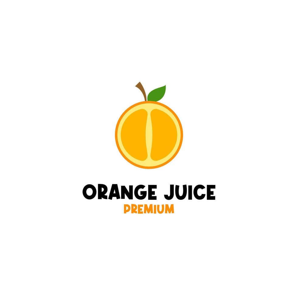 vector oranje fruit logo ontwerp concept illustratie idee