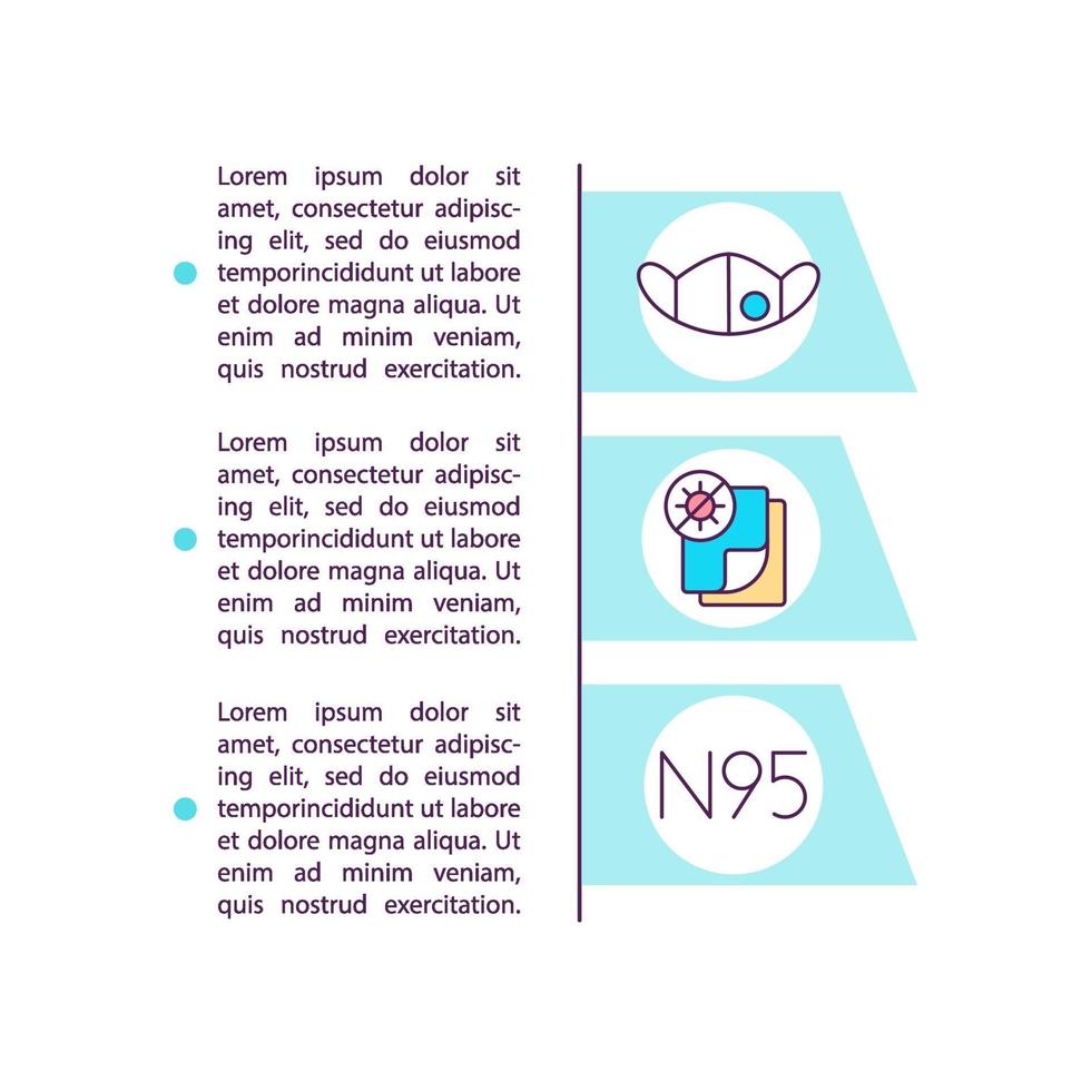 hoge filtratie maskers concept lijn pictogrammen met tekst vector