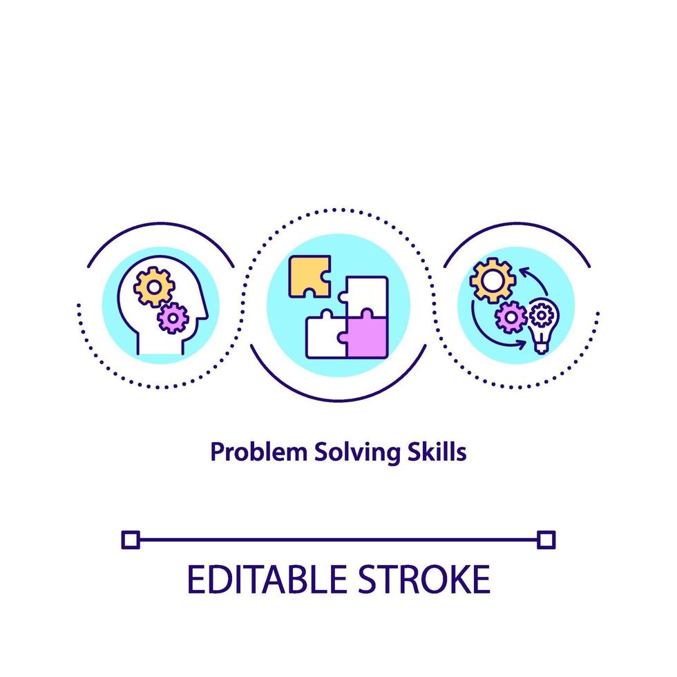 probleemoplossende vaardigheden concept pictogram vector