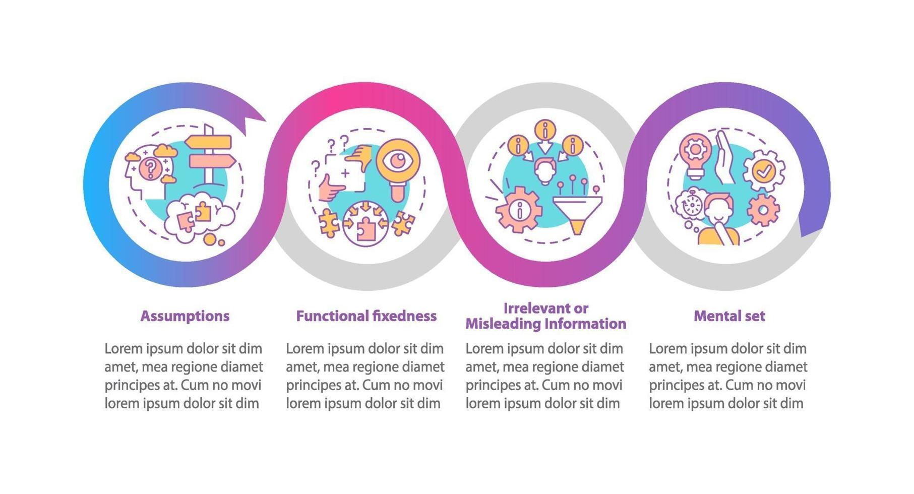 probleemoplossende problemen vector infographic sjabloon