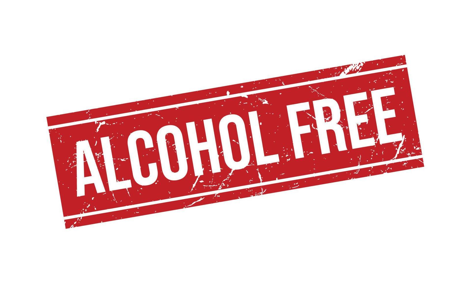 alcohol vrij rubber grunge postzegel zegel voorraad vector