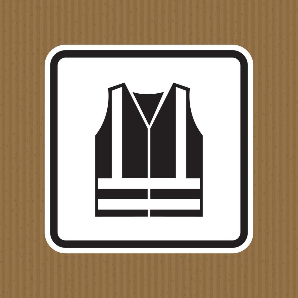 ppe-pictogram. slijtage hoge zichtbaarheid kleding symbool teken isoleren op witte achtergrond, vector illustratie eps.10