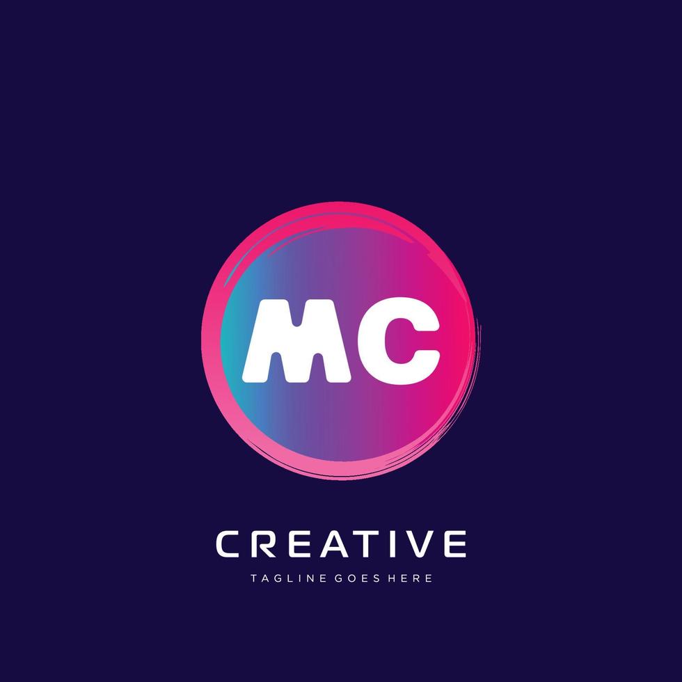 mc eerste logo met kleurrijk sjabloon vector. vector