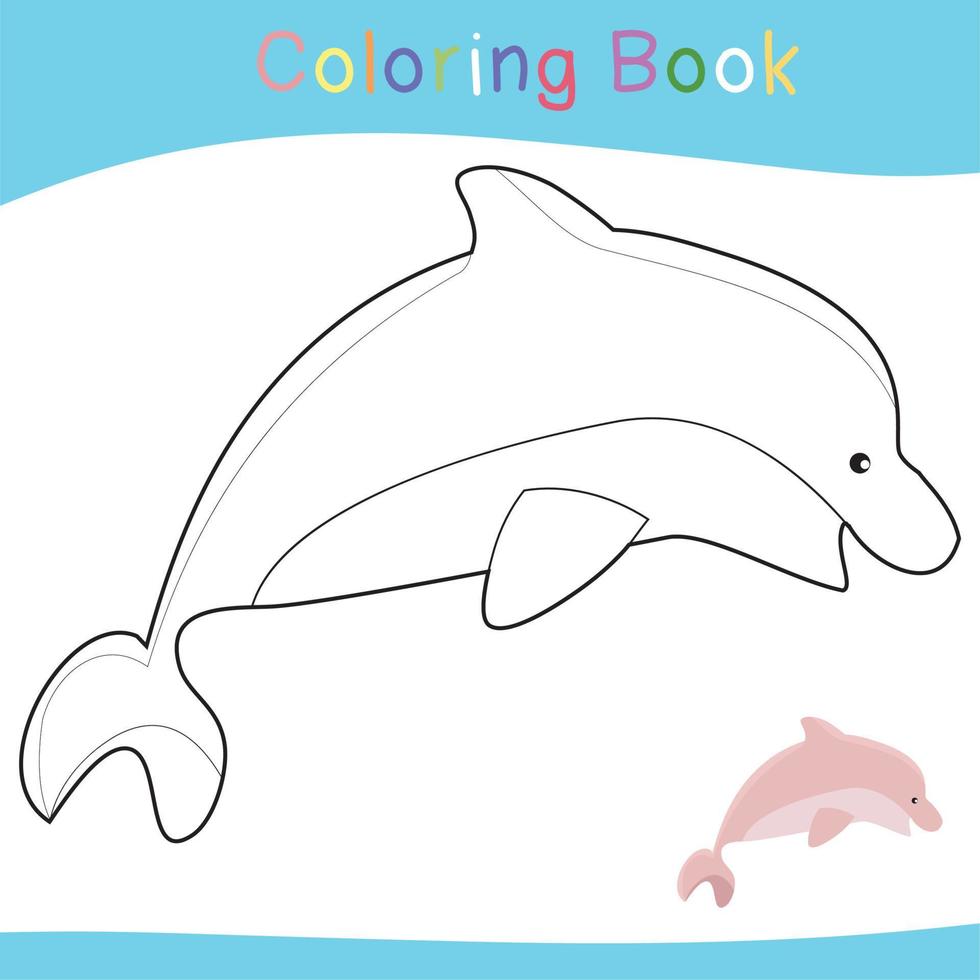 kleur zee dieren werkblad. leerzaam afdrukbare kleur werkblad. kleur werkzaamheid voor kinderen. vector het dossier.