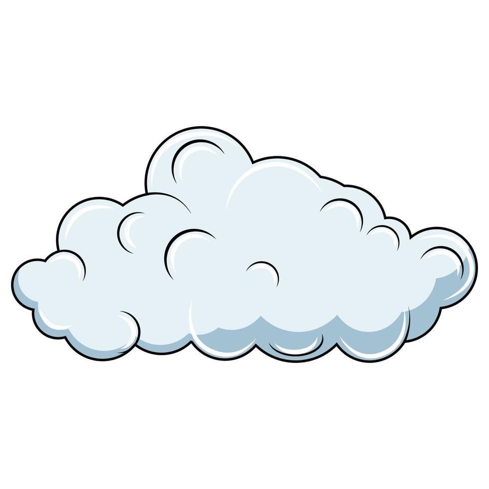 schattig wolk tekenfilm illustratie grafisch vector