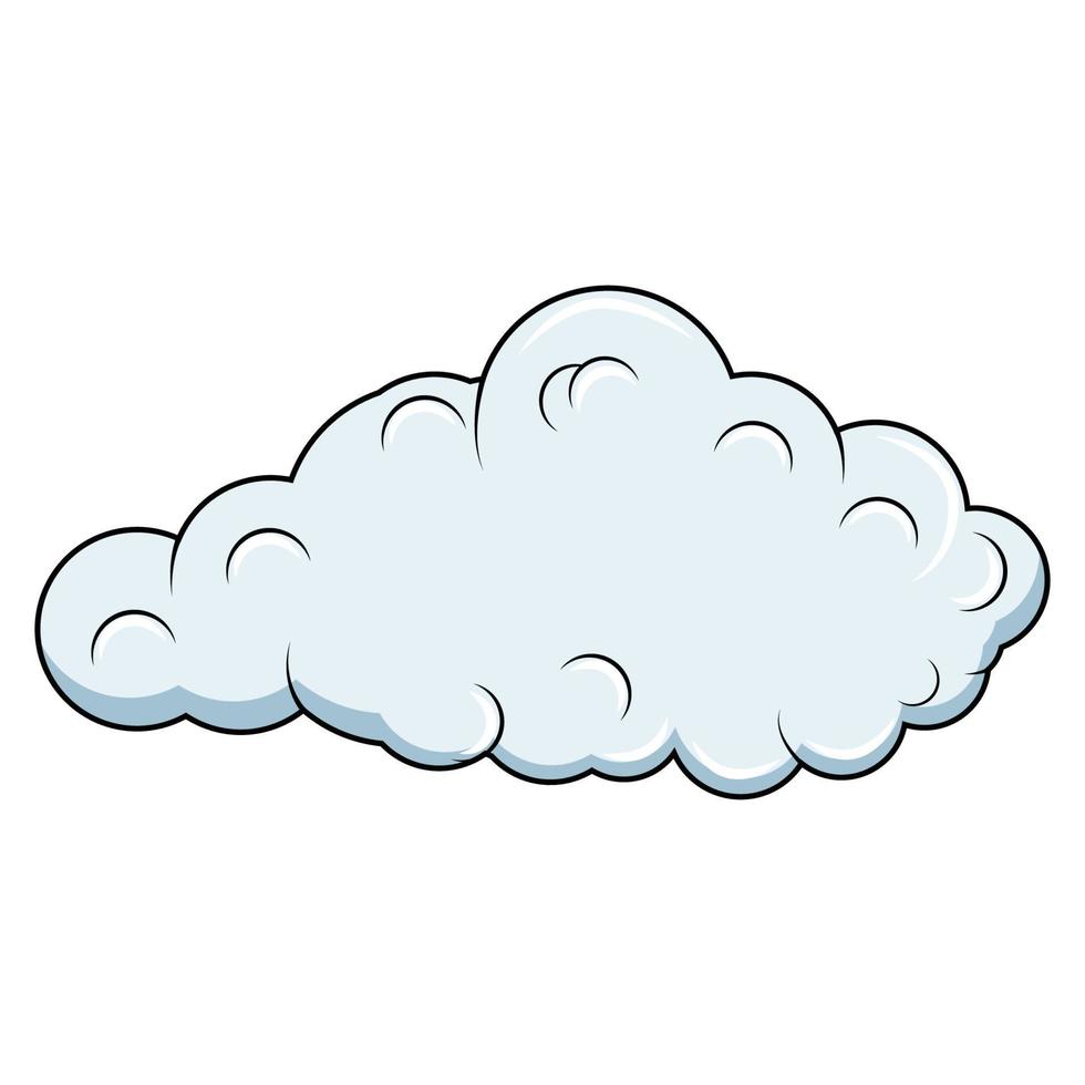 schattig wolk tekenfilm illustratie grafisch vector