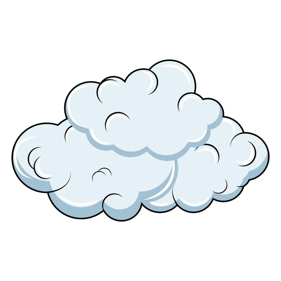 schattig wolk tekenfilm illustratie grafisch vector