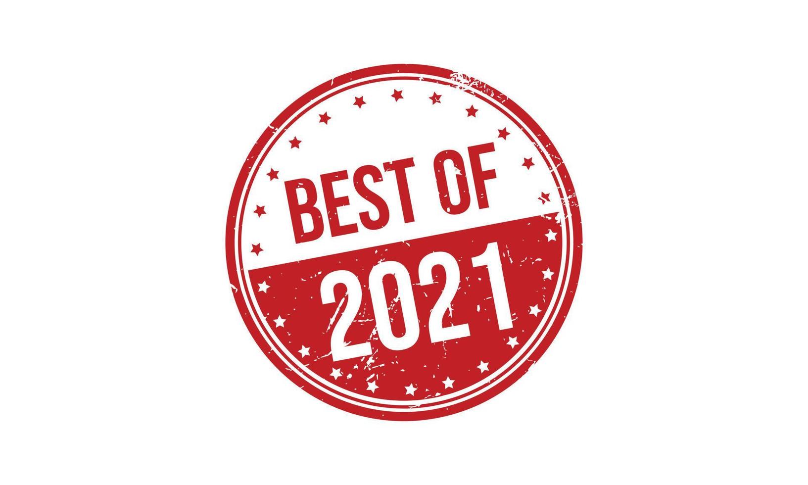 het beste van 2021 rubber stempel. het beste van 2021 grunge postzegel zegel vector illustratie