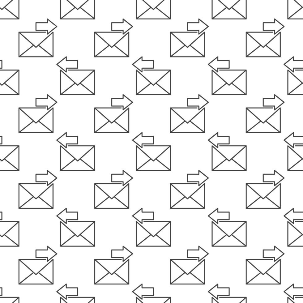 envelop met pijl vector sturen e-mail schets naadloos patroon