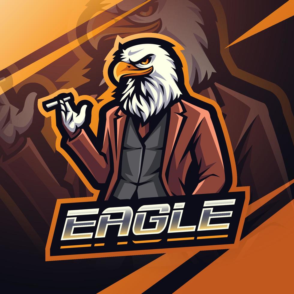 adelaar baas esport mascotte logo vector