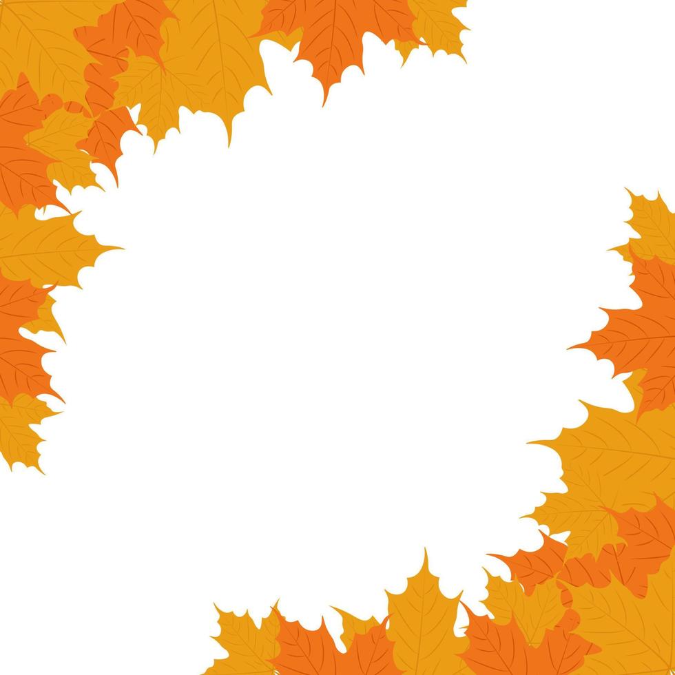 herfst achtergrond. esdoorn- bladeren kader. sjabloon voor herfst banier, poster, kaart of reclame vector