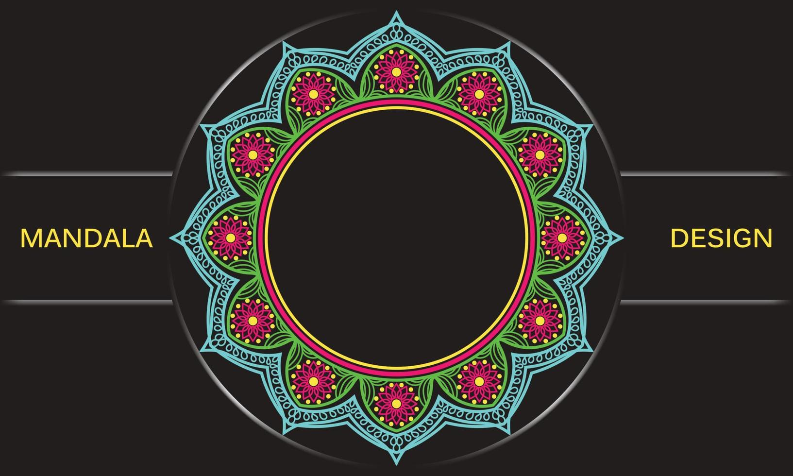 kader met ornament. mandala ontwerp met achtergrond. vector