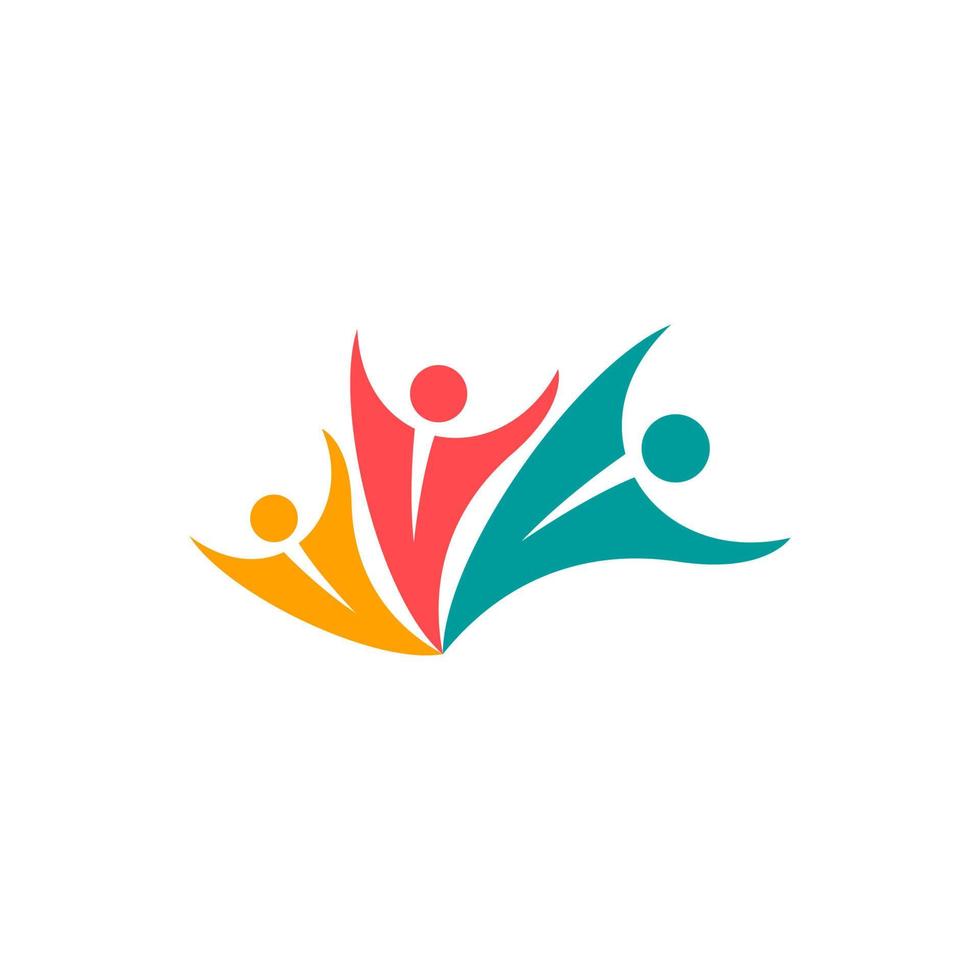 logo voor gemeenschap van mensen vector