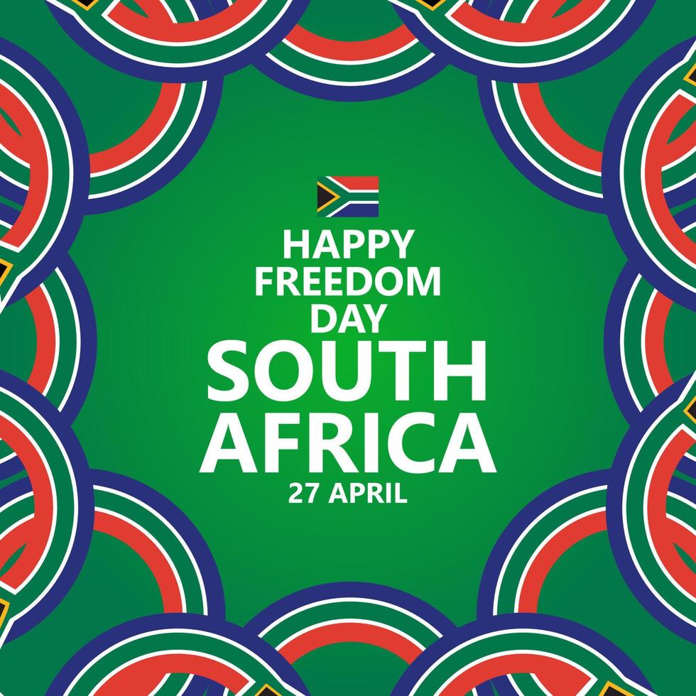 zuiden Afrika vrijheid dag viering vector sjabloon. geschikt voor sociaal media posten.
