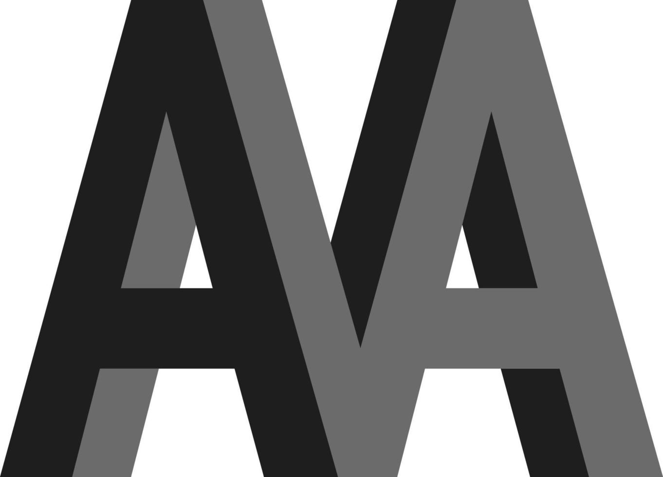 brieven een aa m logo, bouw gebouw 3d logo icoon vector