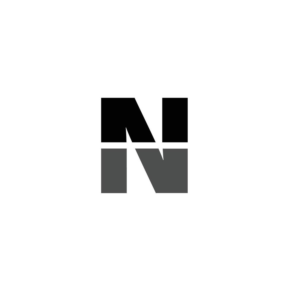 n alfabet brief logo icoon ontwerp vector