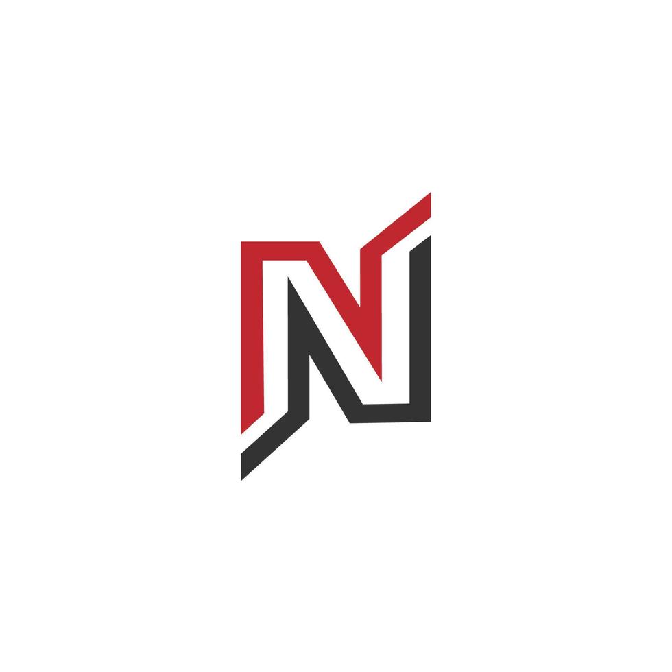 n alfabet brief logo icoon ontwerp vector