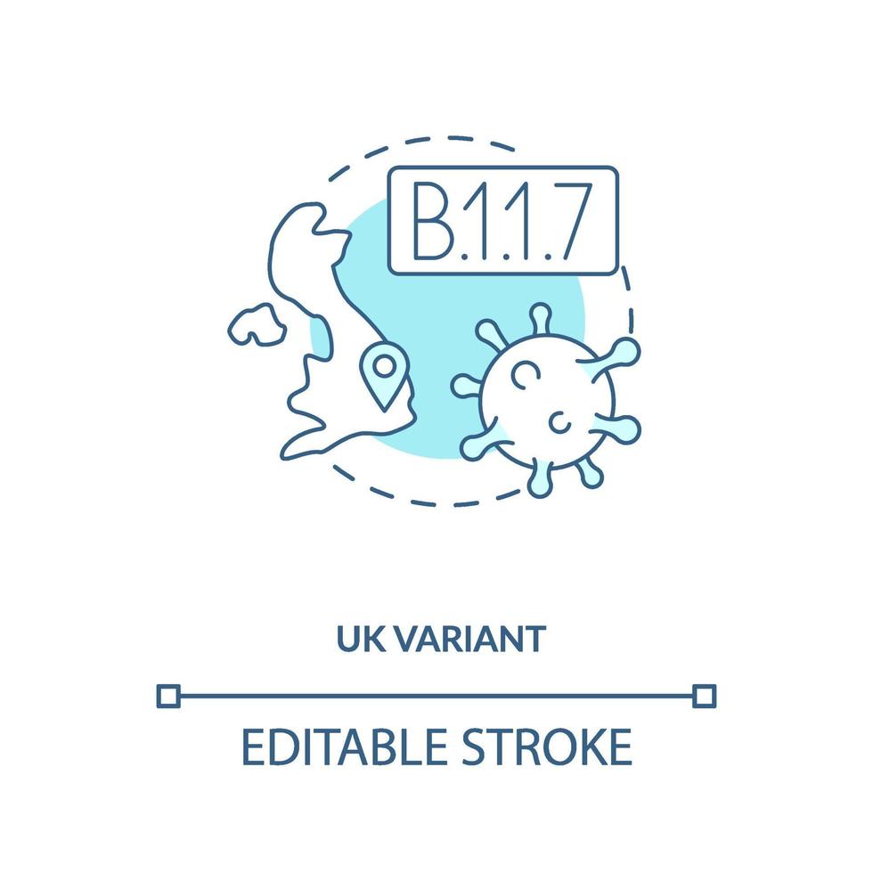 Britse variant concept pictogram vector