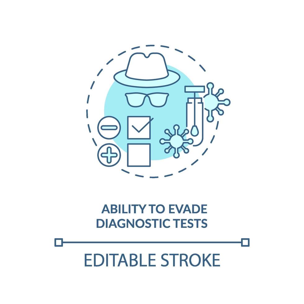 vermogen om het conceptpictogram van diagnostische tests te ontwijken vector