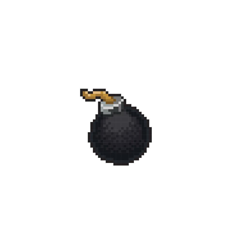 een bom in pixel kunst stijl vector