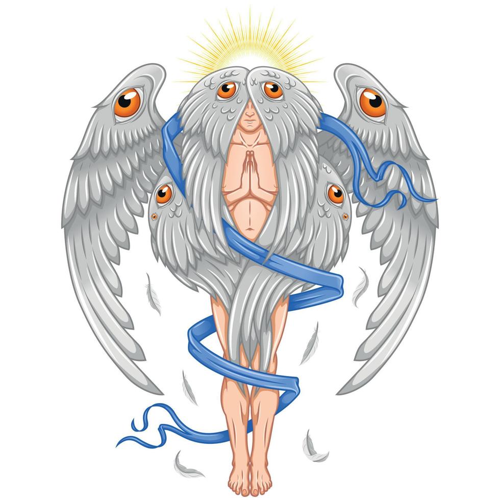 vector ontwerp van bidden engel