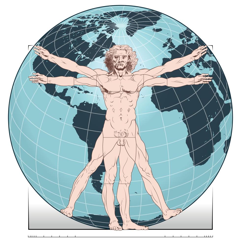 vitruvian Mens vector ontwerp