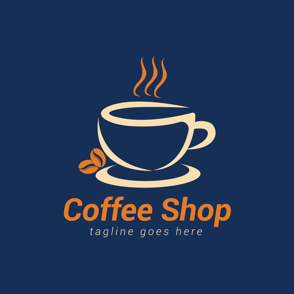 koffie winkel logo ontwerp sjabloon, koffie kop logo vector