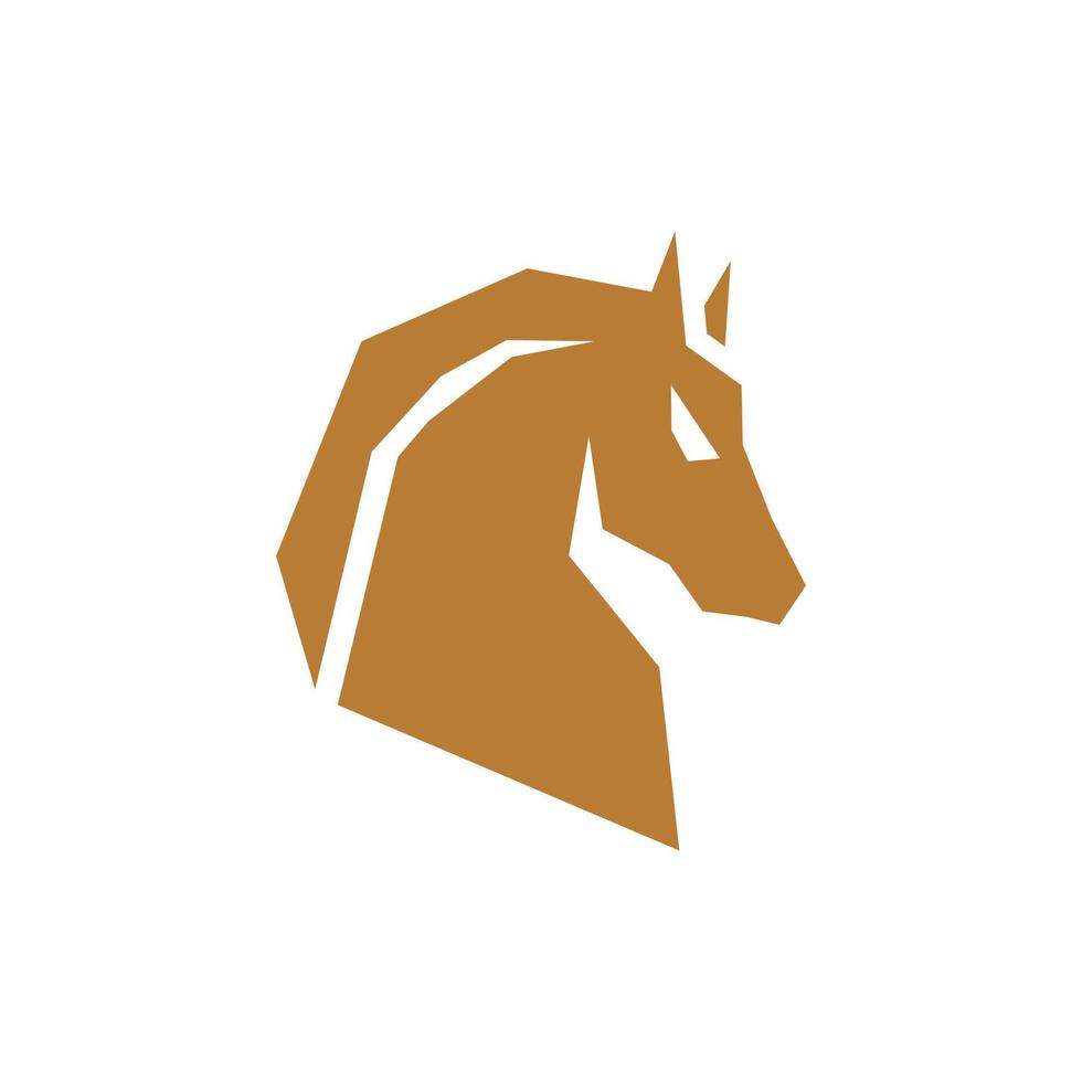 dier paard hoofd meetkundig creatief logo vector