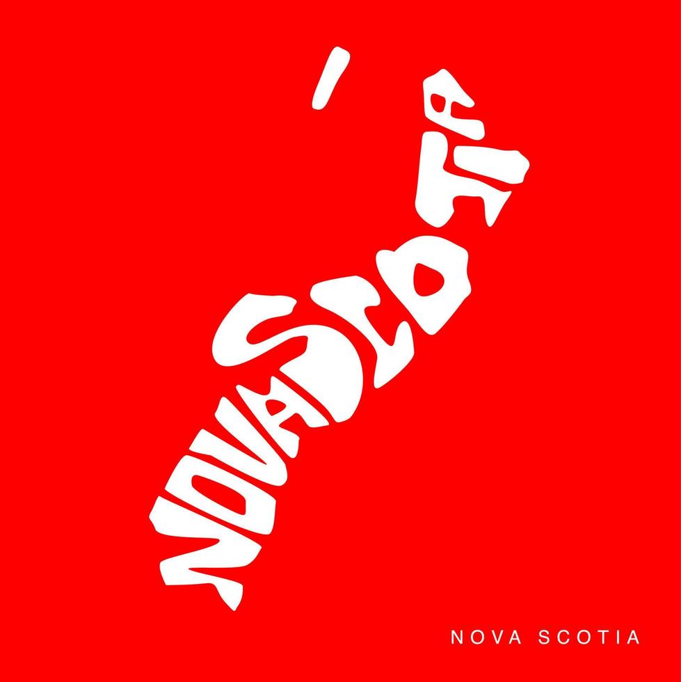 nova scotia staat kaart belettering. nova scotia kaart typografie. vector