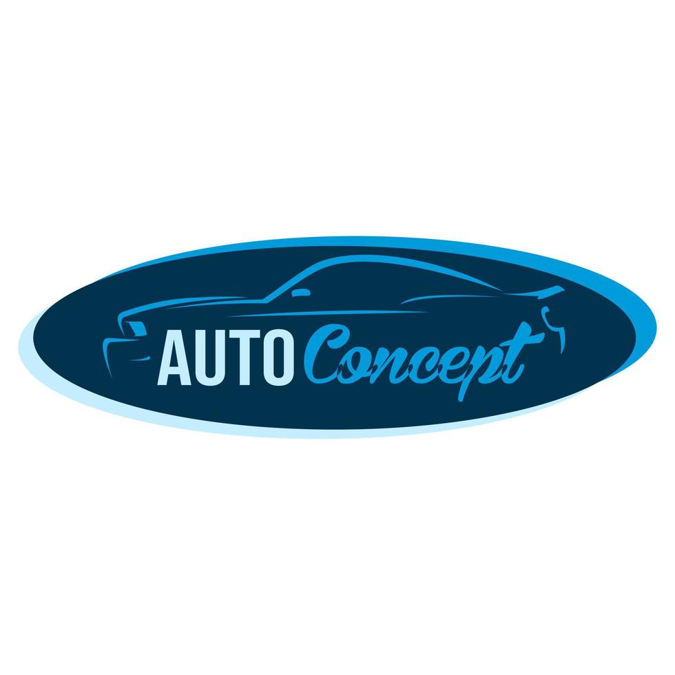 reparatie auto logo, silhouet ca en moersleutel, teken embleem onderhoud vector