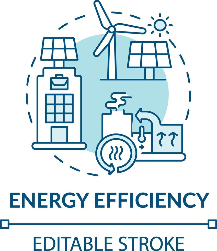energie-efficiëntie concept pictogram vector