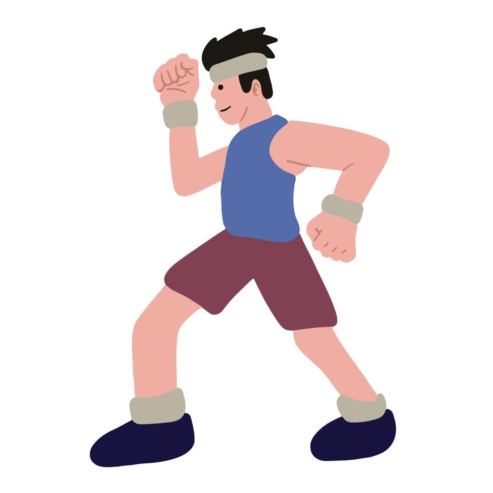 een Mens is jogging ,Goed voor grafisch ontwerp hulpbron vector