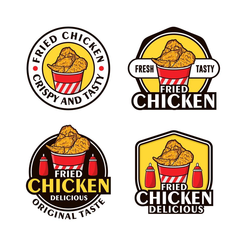 insigne etiket ontwerp gebakken kip ontwerp verzameling vector