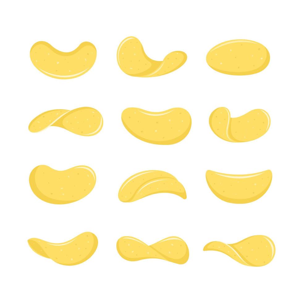 aardappel chips ontwerp illustratie verzameling vector
