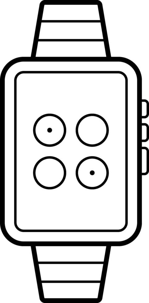 lijnpictogram voor synchronisatie van het horloge vector