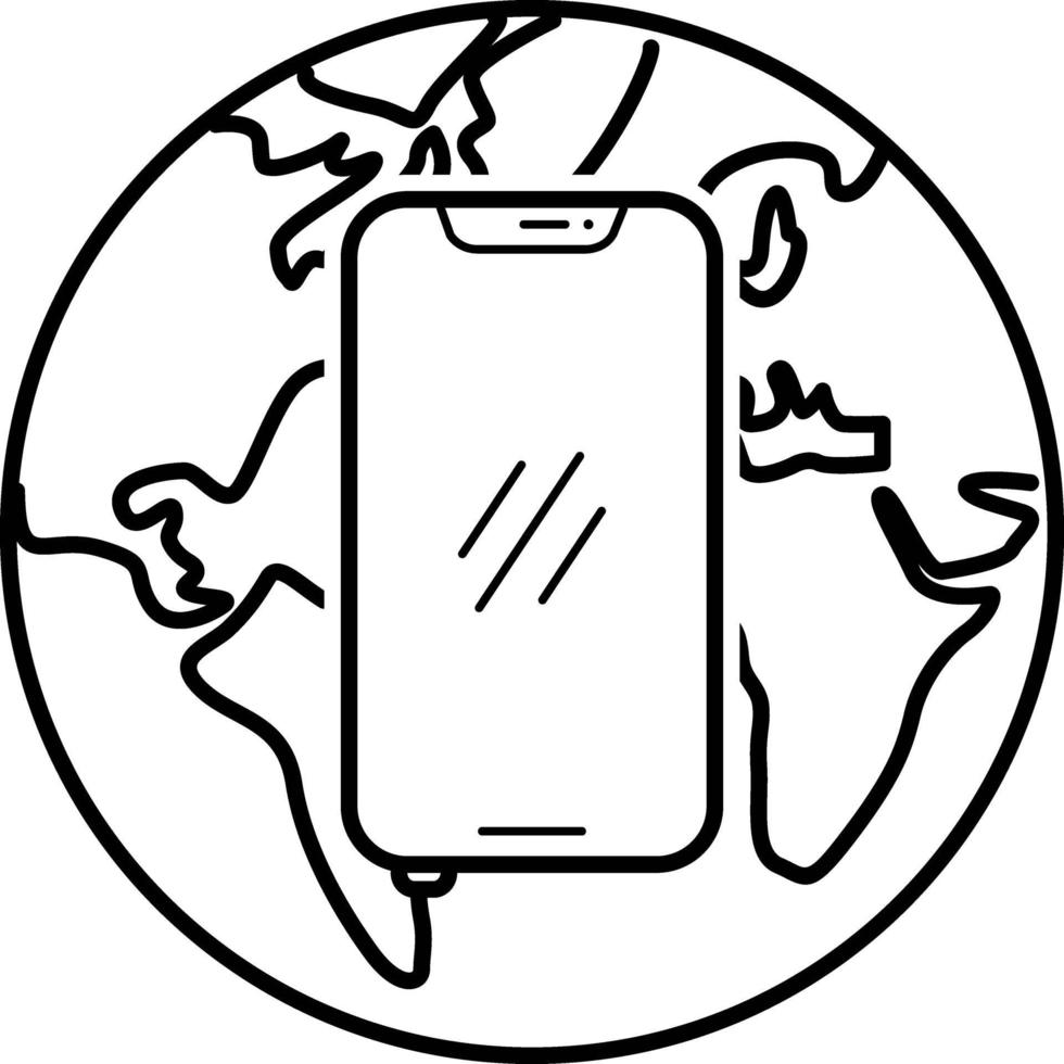 lijnpictogram voor internet-app vector