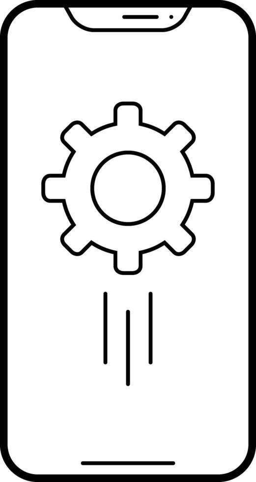 lijnpictogram voor telefooninstellingen vector