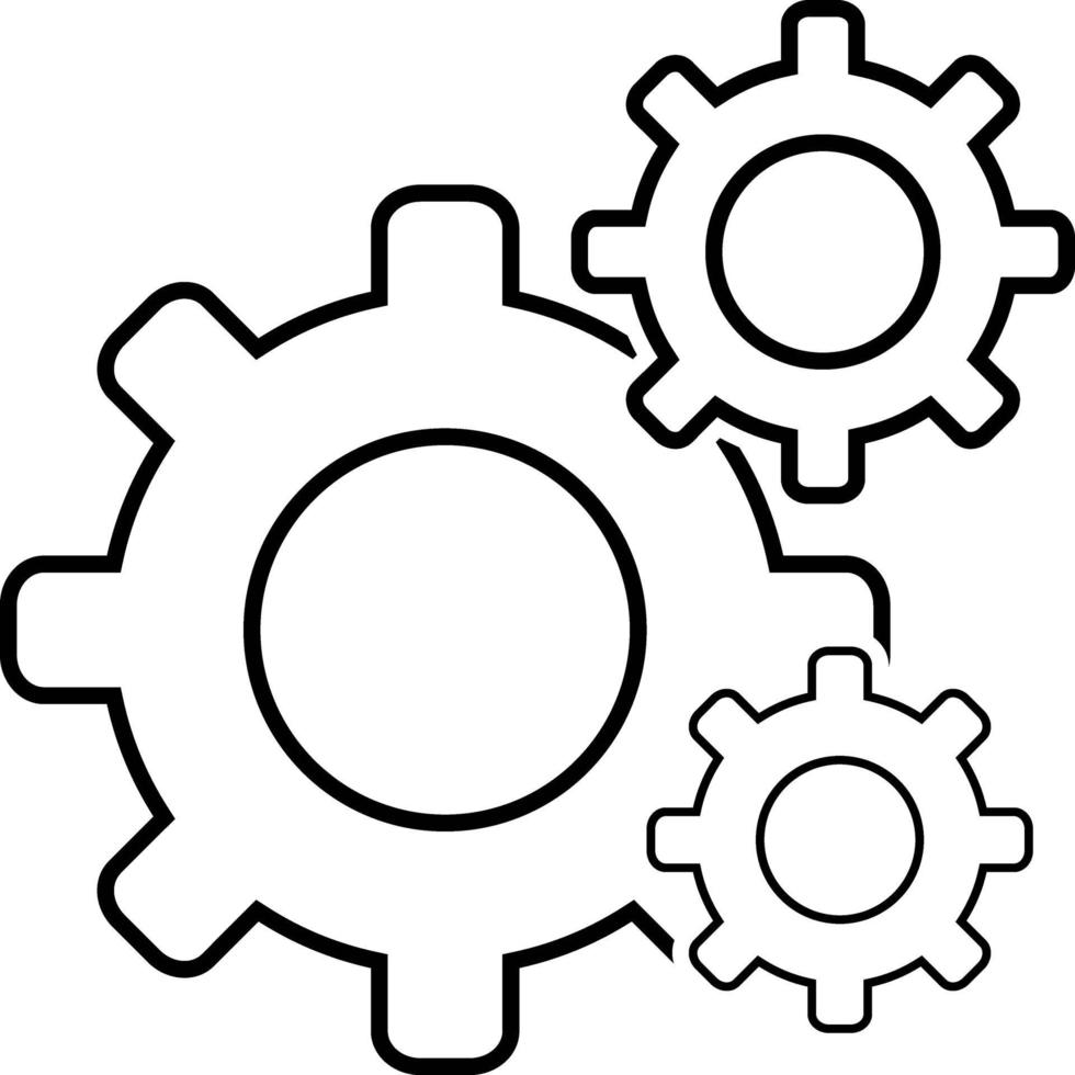 lijnpictogram voor instellingen vector