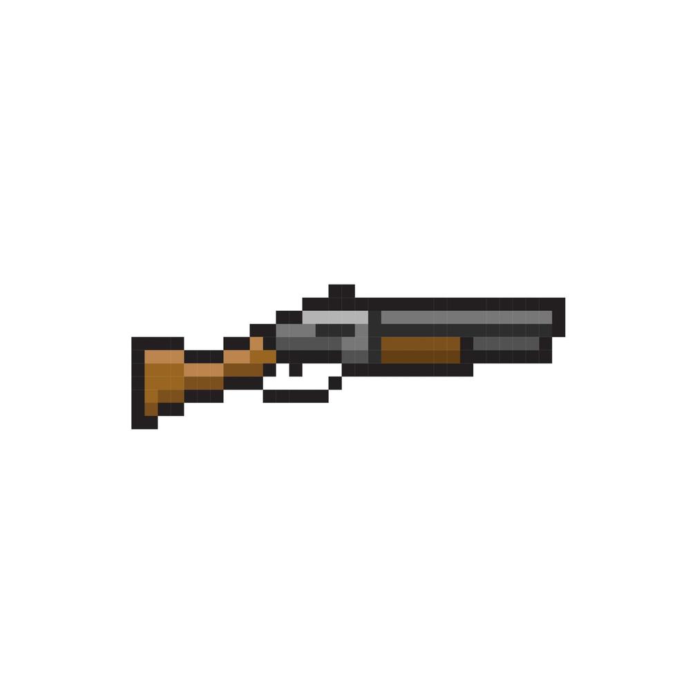 jachtgeweer in pixel kunst stijl vector