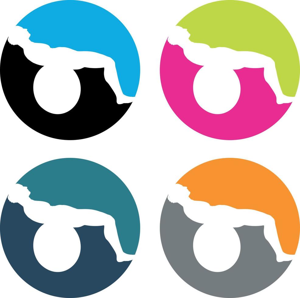 logotype concept voor aëroob en geschiktheid klassen vector